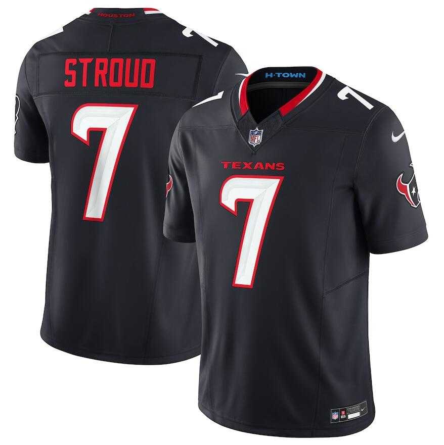 Men%27s Houston Texans #7 C.J. Stroud Navy 2024 Vapor F.U.S.E. Limited Football Stitched Jersey Dzhi->houston texans->NFL Jersey